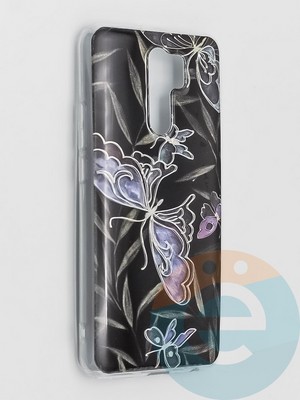 Накладка комбинированная Flowers с силиконовой окантовкой для Xiaomi Redmi 9 вид8 - фото 41806