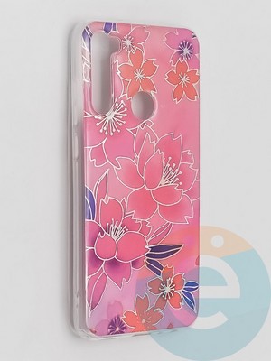 Накладка комбинированная Flowers с силиконовой окантовкой для Xiaomi Redmi Note 8T вид2 - фото 41810