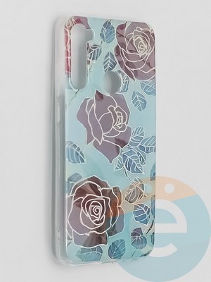 Накладка комбинированная Flowers с силиконовой окантовкой для Xiaomi Redmi Note 8T вид6 - фото 41814
