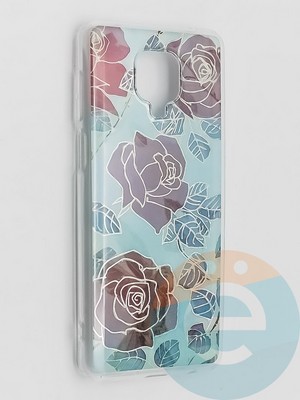 Накладка комбинированная Flowers с силиконовой окантовкой для Xiaomi Redmi Note 9 Pro/Note 9S/Note 9 Pro Max вид6 - фото 41824