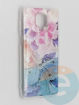 Накладка комбинированная Flowers с силиконовой окантовкой для Xiaomi Redmi Note 9 Pro/Note 9S/Note 9 Pro Max вид7 - фото 41825