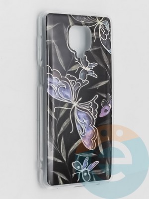 Накладка комбинированная Flowers с силиконовой окантовкой для Xiaomi Redmi Note 9 Pro/Note 9S/Note 9 Pro Max вид8 - фото 41826