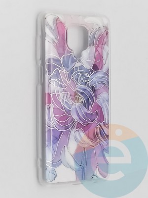 Накладка комбинированная Flowers с силиконовой окантовкой для Xiaomi Redmi Note 9 Pro/Note 9S/Note 9 Pro Max вид9 - фото 41827