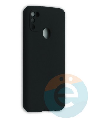 Накладка силиконовая Soft touch с защищенной камерой для Samsung Galaxy M21 черная - фото 41883
