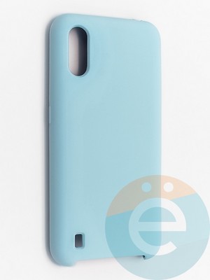 Накладка силиконовая Silicone Cover (без логотипа) для Samsung Galaxy A01 бирюзовая - фото 41968