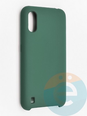 Накладка силиконовая Silicone Cover (без логотипа) для Samsung Galaxy A01 зеленая - фото 41969