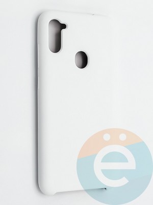Накладка силиконовая Silicone Cover (без логотипа) для Samsung Galaxy A11 белая - фото 41975