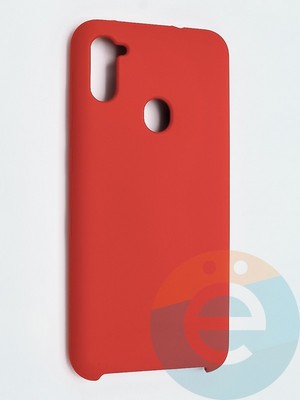 Накладка силиконовая Silicone Cover (без логотипа) для Samsung Galaxy A11 красная - фото 41978