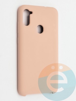 Накладка силиконовая Silicone Cover (без логотипа) для Samsung Galaxy A11 пудровая - фото 41979