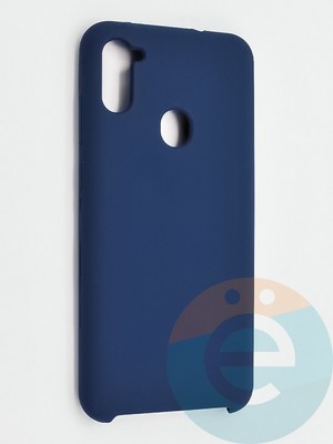 Накладка силиконовая Silicone Cover (без логотипа) для Samsung Galaxy A11 синяя - фото 41980