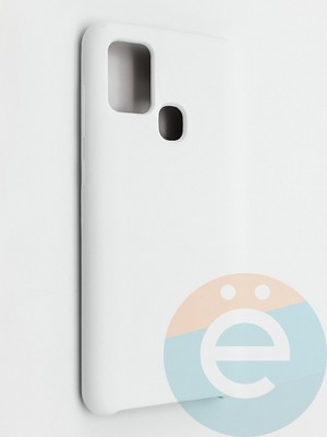 Накладка силиконовая Silicone Cover (без логотипа) для Samsung Galaxy A21S белая - фото 41983