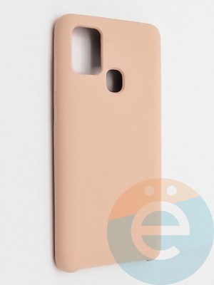 Накладка силиконовая Silicone Cover (без логотипа) для Samsung Galaxy A21S пудровая - фото 41987