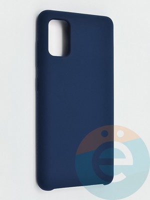 Накладка силиконовая Silicone Cover (без логотипа) для Samsung Galaxy A41 синяя - фото 42004