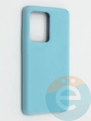 Накладка силиконовая Silicone Cover (без логотипа) для Samsung Galaxy S20 Ultra бирюзовая - фото 42056