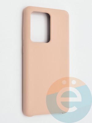 Накладка силиконовая Silicone Cover (без логотипа) для Samsung Galaxy S20 Ultra пудровая - фото 42059