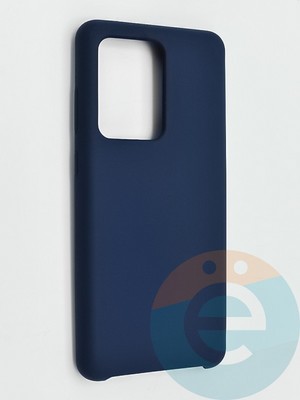 Накладка силиконовая Silicone Cover (без логотипа) для Samsung Galaxy S20 Ultra синяя - фото 42060