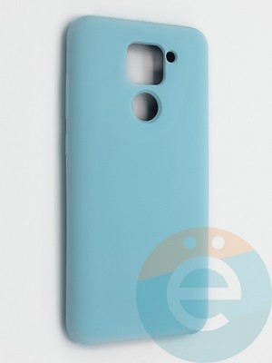 Накладка силиконовая Silicone Cover (без логотипа) для Xiaomi Redmi Note 9 бирюзовая - фото 42128