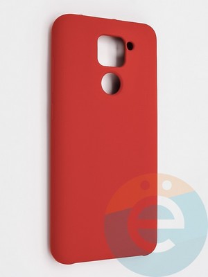 Накладка силиконовая Silicone Cover (без логотипа) для Xiaomi Redmi Note 9 красная - фото 42130