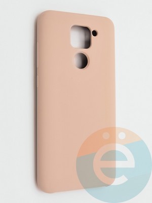 Накладка силиконовая Silicone Cover (без логотипа) для Xiaomi Redmi Note 9 пудровая - фото 42131
