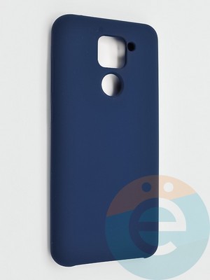 Накладка силиконовая Silicone Cover (без логотипа) для Xiaomi Redmi Note 9 синяя - фото 42132