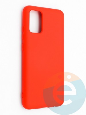 Накладка силиконовая Silicone Cover (без логотипа, с закрытым низом) для Samsung Galaxy A02S красная - фото 42140