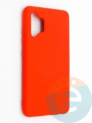 Накладка силиконовая Silicone Cover (без логотипа, с закрытым низом) для Samsung Galaxy A32 красная - фото 42152