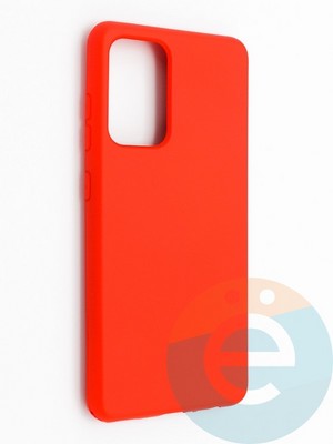 Накладка силиконовая Silicone Cover (без логотипа, с закрытым низом) для Samsung Galaxy A52 красная - фото 42157