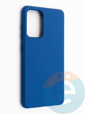 Накладка силиконовая Silicone Cover (без логотипа, с закрытым низом) для Samsung Galaxy A52 синяя - фото 42158
