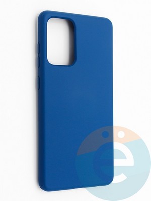 Накладка силиконовая Silicone Cover (без логотипа, с закрытым низом) для Samsung Galaxy A72 синяя - фото 42165