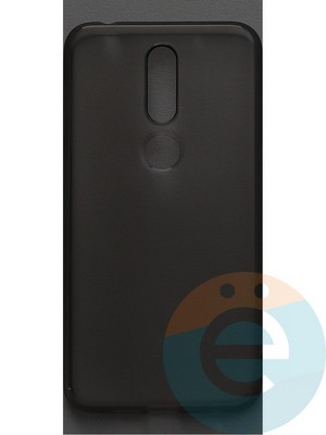 Накладка силиконовая ультратонкая на Nokia X6 тёмно-прозрачная - фото 42840