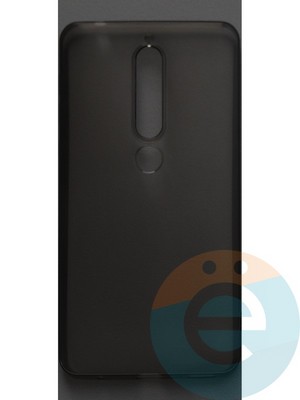 Накладка силиконовая ультратонкая на Nokia 6.1 2018 тёмно-прозрачная - фото 42843