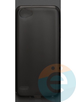 Накладка силиконовая ультратонкая на LG Q6 тёмно-прозрачная - фото 42870
