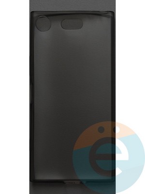 Накладка силиконовая ультратонкая на Sony XZ1 Compact тёмно-прозрачная - фото 42882