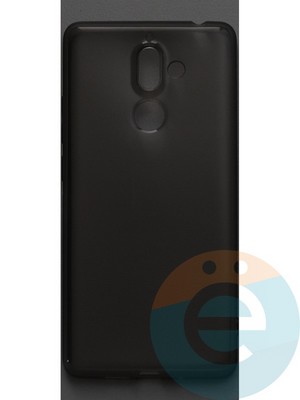 Накладка силиконовая ультратонкая на Nokia 7 Plus тёмно-прозрачная - фото 42944