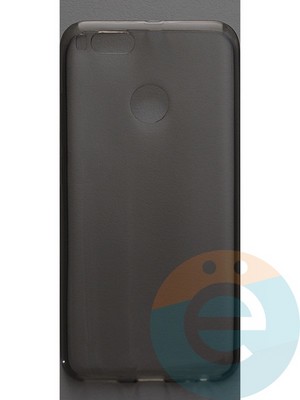 Накладка силиконовая ультратонкая на Xiaomi Mi 5X/A1 тёмно-прозрачная - фото 44411