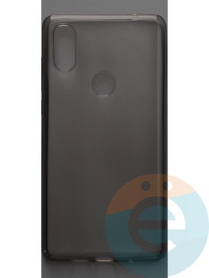 Накладка силиконовая ультратонкая на Xiaomi Mi Mix 2S тёмно-прозрачная - фото 44429