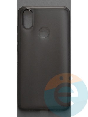 Накладка силиконовая ультратонкая на Xiaomi Mi 6X/A2 тёмно-прозрачная - фото 44430
