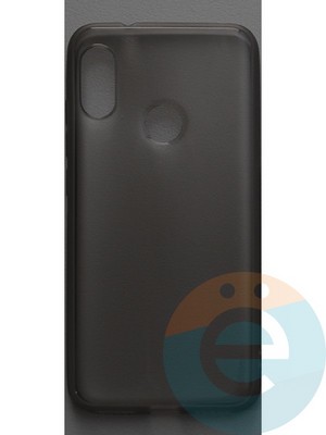 Накладка силиконовая ультратонкая на Xiaomi Mi A2 Lite тёмно-прозрачная - фото 44437