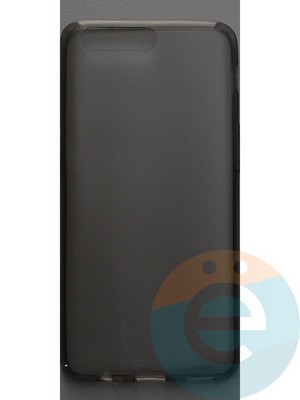 Накладка силиконовая ультратонкая на One Plus 5 тёмно-прозрачная - фото 44449