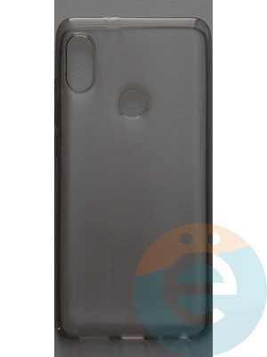 Накладка силиконовая ультратонкая на Xiaomi Redmi Note 5 Pro тёмно-прозрачная - фото 44455