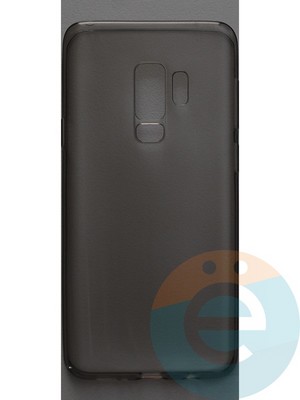 Накладка силиконовая ультратонкая на Samsung Galaxy S9 Plus тёмно-прозрачная - фото 44458