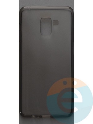 Накладка силиконовая ультратонкая на Samsung Galaxy A8 Plus (2018) SM-A730 тёмно-прозрачная - фото 44502