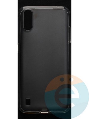Накладка силиконовая ультратонкая на Samsung Galaxy A01 прозрачная - фото 44516