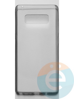 Накладка силиконовая ультратонкая на Samsung Galaxy Note 8 тёмно-прозрачная - фото 44944