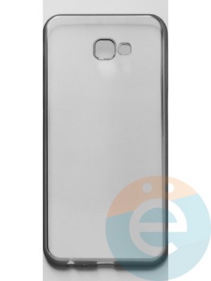 Накладка силиконовая ультратонкая на Samsung Galaxy J4 Plus SM-J415 (2018) тёмно-прозрачная - фото 44952