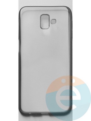 Накладка силиконовая ультратонкая на Samsung Galaxy J6 Plus SM-J610 (2018) тёмно-прозрачная - фото 44957