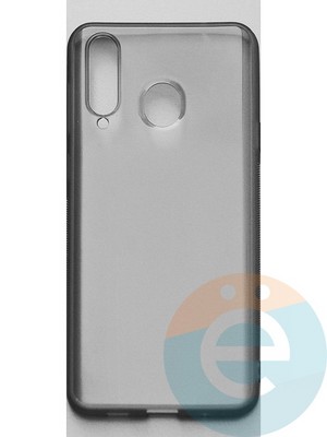 Накладка силиконовая ультратонкая на Samsung Galaxy A8S тёмно-прозрачная - фото 44967