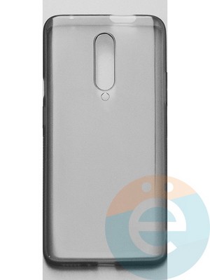 Накладка силиконовая ультратонкая на One Plus 7 тёмно-прозрачная - фото 45014