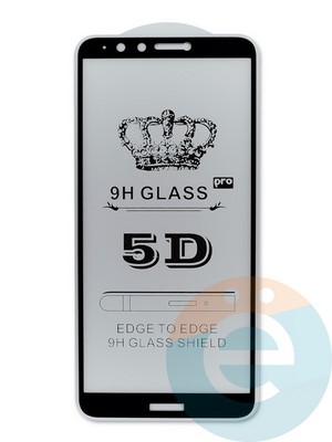 Защитное стекло 9D с полной проклейкой на Huawei Y9 2018 черное - фото 45042