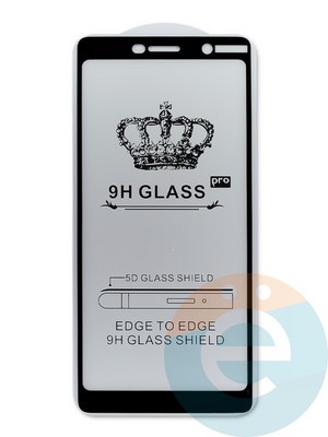 Защитное стекло 9D с полной проклейкой на Nokia 7 Plus черное - фото 45048